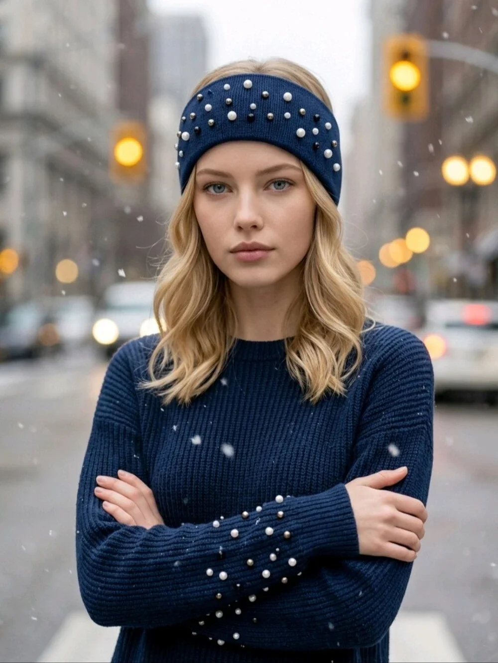New! Pearl Studded Head Band/Ear Warmer